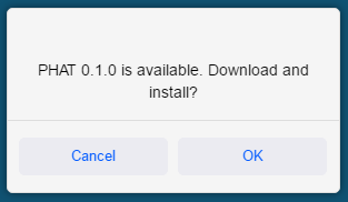 PHAT Update Pop-up